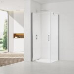 Swiss aqua technologies - fusion ensemble porte pivotante / paroi 90x90cm anticalcaire avec profil�s ...