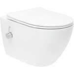 Swiss aqua technologies fusion wc japonais suspendu sans bride, chasse d'eau vortex + abattant softclose, ...