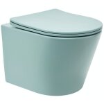 Swiss aqua technologies infinitio wc suspendu sans bride en c�ramique avec abattant softclose, vert mat ...