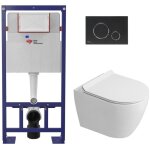 Swiss aqua technologies pack wc b�ti - support autoportant + wc sans bride ceramia pixl avec abattant ...