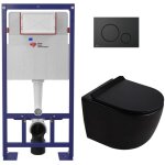 Swiss aqua technologies pack wc b�ti - support autoportant + wc suspendu sans bride ceramia pixl avec ...