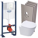 Swiss aqua technologies pack wc b�ti - support autoportant + wc suspendu sans bride sat + abattant frein ...