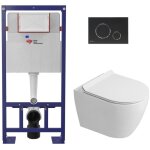 Swiss aqua technologies pack wc b�ti - support + wc sans bride ceramia pixl avec abattant softclose + ...