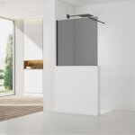 Swiss aqua technologies pare - muret 100x90cm paroi en verre crystal glass 8 mm anticalcaire, avec bras ...