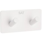 Swiss aqua technologies - pat�re murale adh�sive double crochets en acier inoxydable, blanc mat (haceknalep2hb ...