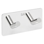 Swiss aqua technologies - pat�re murale adh�sive double crochets en acier inoxydable, chrome brillant ...