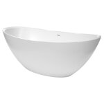 Swiss aqua technologies - paula 167x81, 8 cm baignoire îlot en marbre coulé 260l, sans pieds, blanc (satpa1670 ... Swiss aqua technologies - paula 167x81, 8 cm baignoire îlot en marbre coulé 260l, sans pieds, blanc (satpa1670 ...