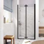 Swiss aqua technologies - sk porte de douche 100x196cm pliante anticalcaire avec profil� noir mat (satsk100nik ...