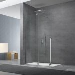 Swiss aqua technologies x - motion 140x200cm paroi en verre coulissante crystal glass� 8 mm anticalcaire, ...