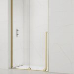 Swiss aqua technologies x - motion porte de douche 110x200cm coulissante, anticalcaire avec profil� or ...