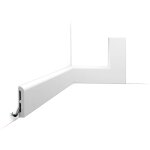 Sx184 plinthe orac decor - 11x1, 3x200cm (h x p x l) - plinthe d�corative polym�re pack 2 pi�ces , ral9003 ...