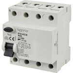 Sy - 6438018 syg - rccb 3p + n / a40 / 10ka / 30ma interrupteur diffrentiel  courant rsiduel a 4 ples ...