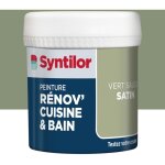 Syntilor testeur peinture meuble vert sauge satin syntilor renov' cuisine et bain 0. 075l