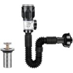 Syphon lavabo salle de bain, anti - odeurs siphon lavabo, tuyau d'�vacuation en pvc anti - colmatage, ...