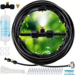 Syst�me de brumisation 18m - kit brumisateur jardin avec filtre - tuyau anti - poussi�re & buses en laiton ...