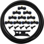 Syst�me de brumisation ext�rieur, brumisateur terrasse exterieur kit, tuyau d'arrosage 5 m avec 10 buses ...