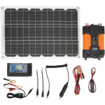 Syst�me d'�nergie solaire portable, onduleur 4000w, 30a, 12v, 24v, contr�leur de charge, kit de panneaux ...