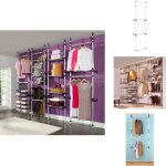 Système de garde - robe télescopique avec barres aluminium - portemanteau télescopique - armoire extensible ... Système de garde - robe télescopique avec barres aluminium - portemanteau télescopique - armoire extensible ...