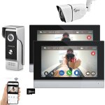 Syst�me d'intercom vid�o c�bl� tuya wifi 7 pouces �cran tactile 1080p cam�ra de cloche de porte kit d'intercom ...