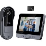 Syst�me d'interphone vid�o sans fil ip65 - cam�ra haute d�finition 1080p - grand �cran ips 4, 3 pouces ...