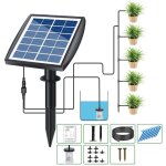 Sjlerst - systme d'irrigation automatique  nergie solaire, avec batterie de 2200 mah et 6 modes de ...