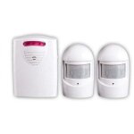 Syst�mes s�curit� alarme, 1 r�cepteur et 2 d�tecteurs de mouvement pir r�sistant intemp�ries pour cour ...
