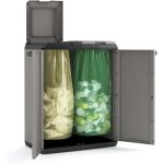 Syst�mes de tri des d�chets, poubelles, 68x39x85cm, gris