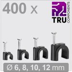 T24ca131 cavalier tc - 13448476 plage de  du faisceau 3  12 mm noir 400 pc(s) - tru components