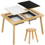 Table d'activit� sensorielle montessori en bois avec bacs de rangements et tabouret pour enfant d�s 3 ...