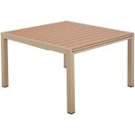 M&s - table en alu carree extensible 120x120 - 180 cm coloris bois creme M&s - table en alu carree extensible 120x120 - 180 cm coloris bois creme