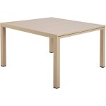M&s - table en alu carree extensible 120x120 - 180 cm coloris creme M&s - table en alu carree extensible 120x120 - 180 cm coloris creme
