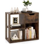 Table d'appoint  3 niveaux, 3 cubes avec tiroir, etagres avec tiroir coulissant, meuble de rangement ...