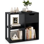 Table d'appoint à 3 niveaux, 3 cubes avec tiroir, etagères avec tiroir coulissant, meuble de rangement ... Table d'appoint à 3 niveaux, 3 cubes avec tiroir, etagères avec tiroir coulissant, meuble de rangement ...