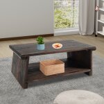 Table d'appoint, table basse � 2 niveaux avec �tag�re de rangement, table � th� japonaise r�tro, table ...