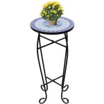 Table d'appoint - table basse - table salon mosa�que bleu et blanc 769398