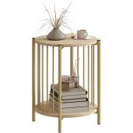 Table d'appoint, bout de canap� � 2 niveaux avec �tag�re de rangement et cadre en acier, � 41 x 49 cm ...