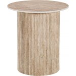 Table d'appoint, bout de canap�, table de chevet en c�ramique  eclat  - 50 x 50 cm - marron