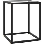 Table d'appoint bout de canap� design simple 40 x 40 x 50 cm verre tremp� acier enduit de poudre dec039885 ...