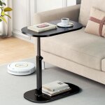 Table d'appoint en c, table d'appoint troite rglable en hauteur, plateau tv pivotant  360, table ...