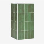 Table d'appoint carr�e 30x30 cm en ciment et carreaux bongani sklum vert cactus