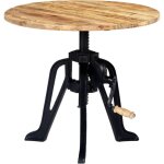 D�coshop26 - table d'appoint console d'entr�e meuble de salon hauteur r�glable bois de manguier massif ...