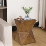 Unho - table d'appoint design bois bout de canapé de salon carré béton léger guéridon style moderne - ... Unho - table d'appoint design bois bout de canapé de salon carré béton léger guéridon style moderne - ...