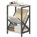 Table d'appoint �troite, bout de canap� rangement � 3 niveaux, porte - revues en v, cadre en acier, 40x30x61cm ...