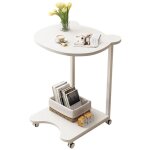 Table d'appoint en forme de c avec roulettes, table roulante de canap, tables d'appoint pour le salon, ...
