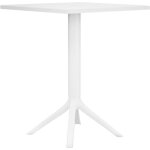 Table d'appoint pour int�rieur ou ext�rieur 60x60 cm en plastique blanc 100009140