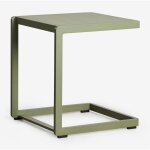 Sklum - table d'appoint de jardin carre 40x40 cm en aluminium dulem vert olive intense