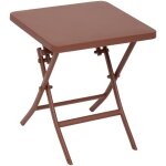 Table d'appoint de jardin greensboro 40x40cm acajou - hesp�ride