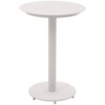 Table d appoint de jardin ronde olimio avoine 48 x 68cm en aluminium - hespride