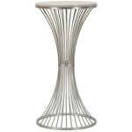 Table d'appoint en marbre  funnel  79cm argent