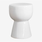 Table d'appoint ronde �35 cm en dolomite kaly sklum blanc